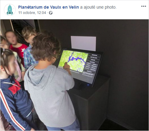 Utilisation de VisuClimat au Planétarium de Vaulx-en-Velin