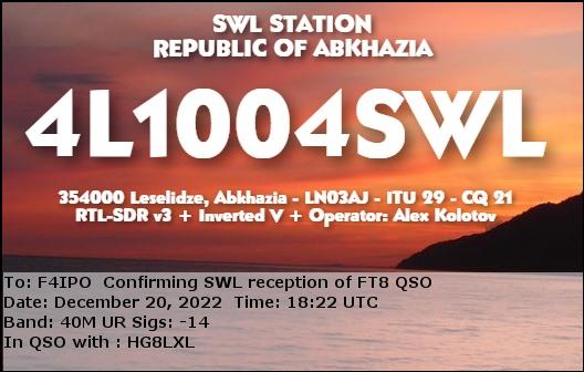 QSL de 4L1004SWL