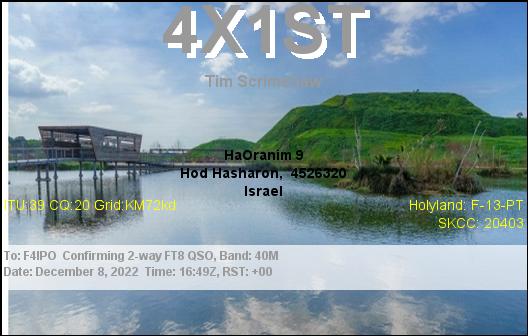 QSL de 4X1ST