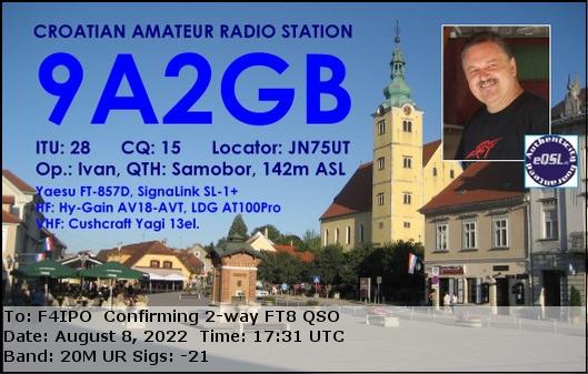 QSL de 9A2GB