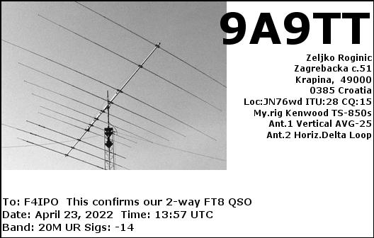 QSL de 9A9TT