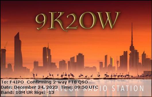 QSL de 9K2OW