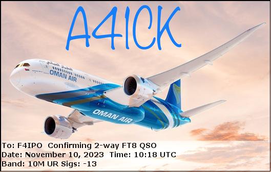 QSL de A41CK