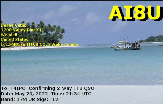 QSL de AI8U