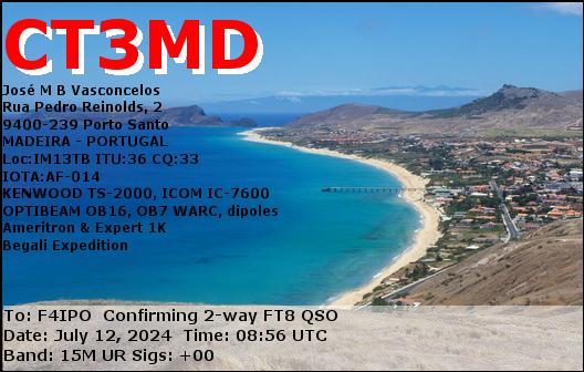 QSL de CT3MD