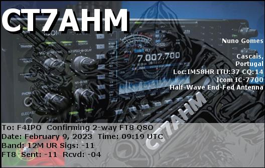 QSL de CT7AHM