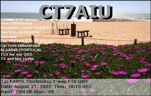 QSL de CT7AIU