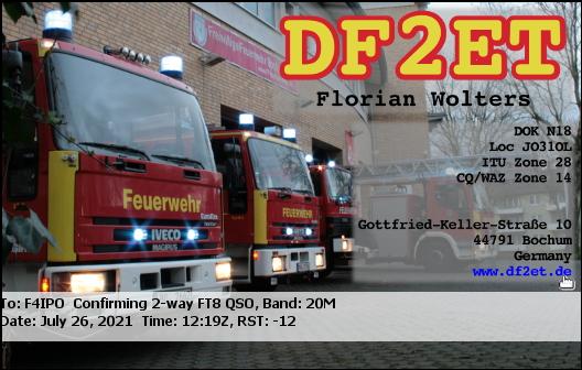 QSL de DF2ET