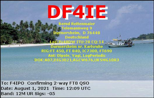 QSL de DF4IE