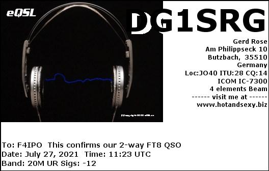 QSL de DG1SRG