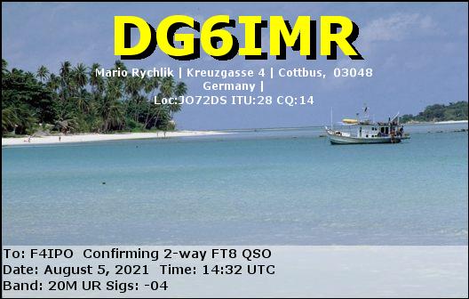 QSL de DG6IMR