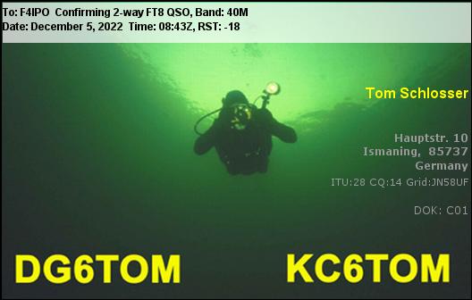 QSL de DG6TOM