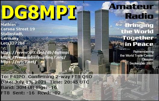 QSL de DG8MPI