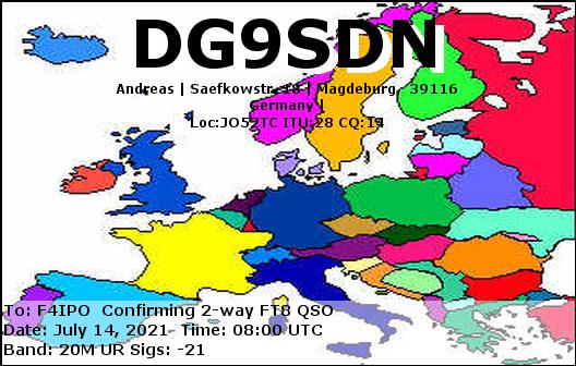 QSL de DG9SDN