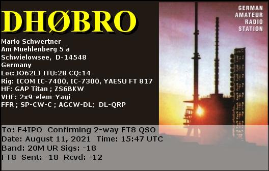 QSL de DH0BRO