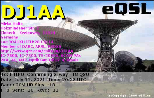 QSL de DJ1AA