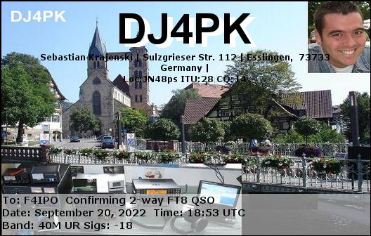 QSL de DJ4PK