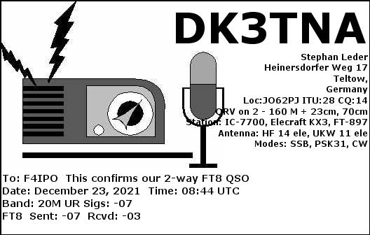 QSL de DK3TNA