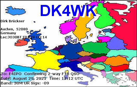 QSL de DK4WK