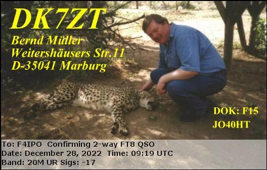 QSL de DK7ZT