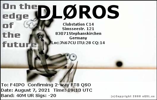 QSL de DL0ROS