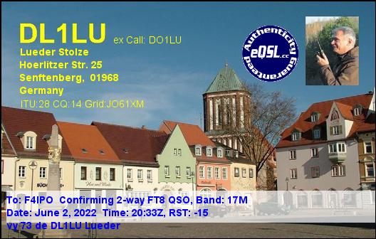 QSL de DL1LU