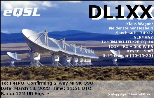 QSL de DL1XX