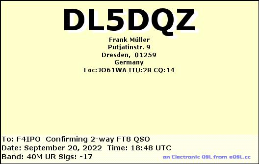 QSL de DL5DQZ