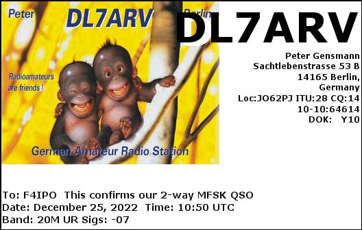 QSL de DL7ARV