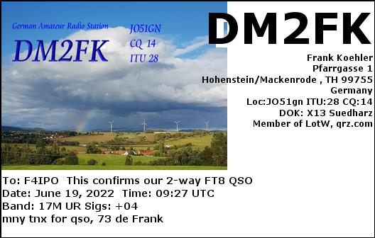 QSL de DM2FK