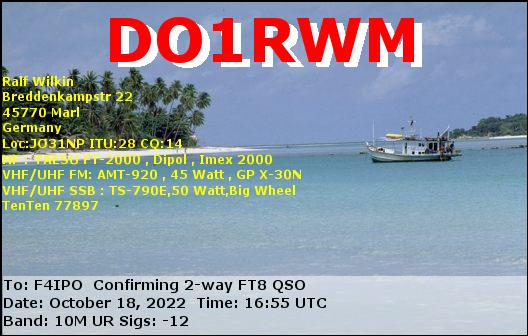 QSL de DO1RWM