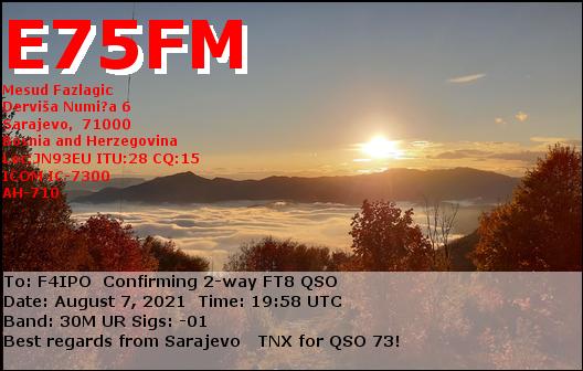 QSL de E75FM