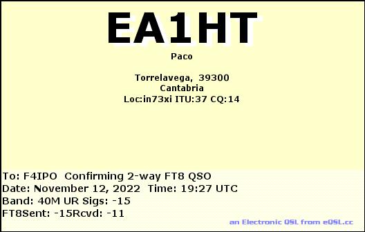 QSL de EA1HT