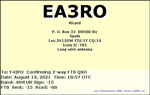 QSL de EA3RO