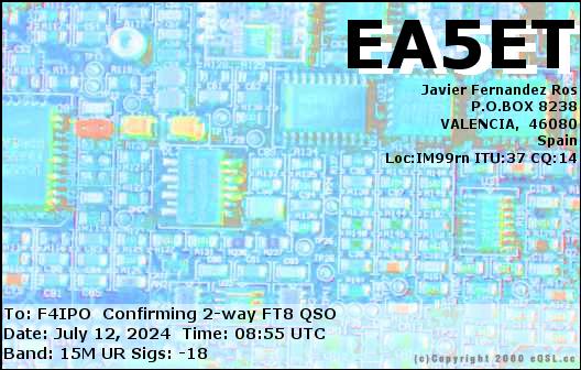 QSL de EA5ET