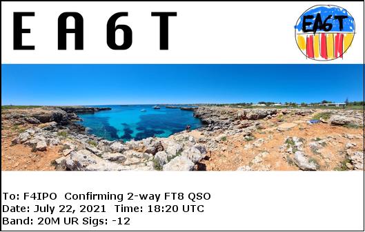 QSL de EA6T