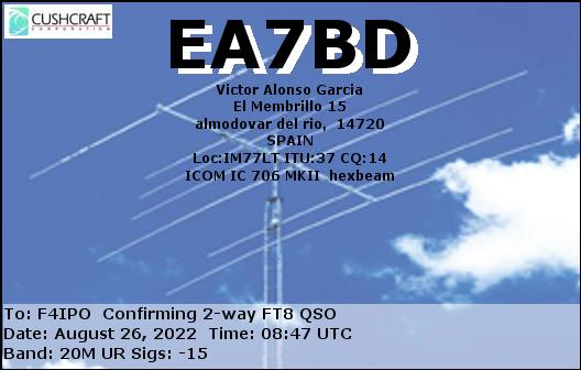 QSL de EA7BD