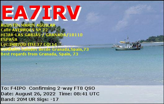 QSL de EA7IRV