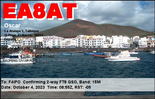 QSL de EA8AT