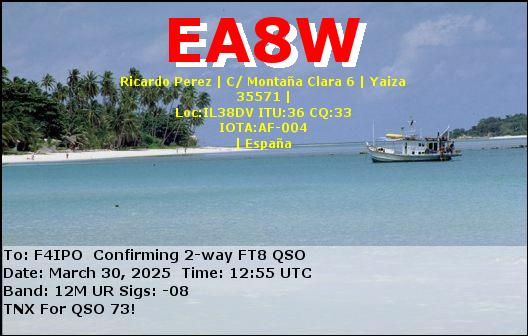 QSL de EA8W