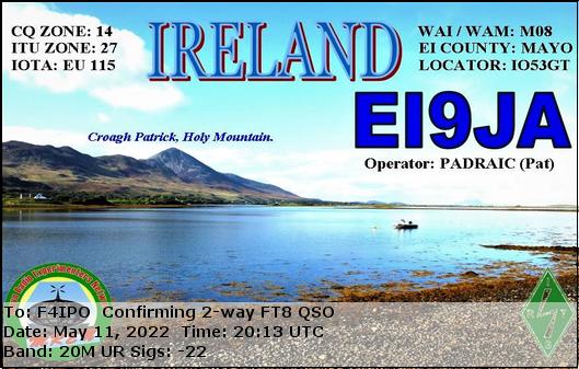 QSL de EI9JA