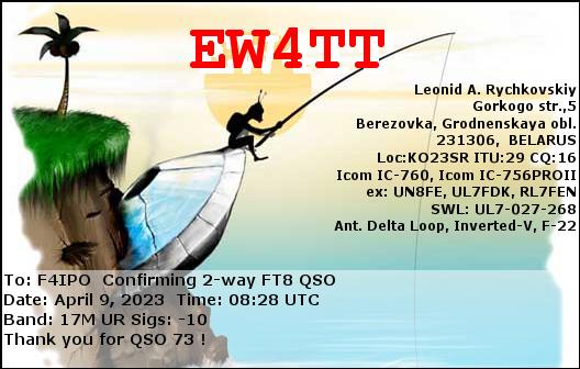 QSL de EW4TT