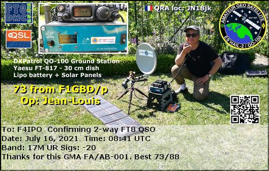 QSL de F1GBD