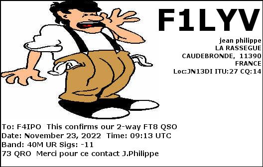 QSL de F1LYV