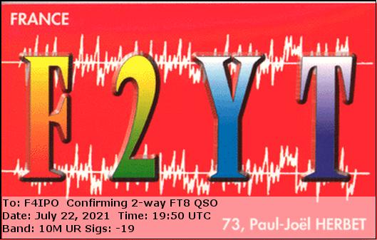 QSL de F2YT