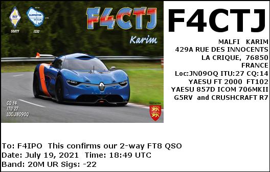 QSL de F4CTJ