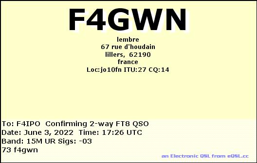 QSL de F4GWN