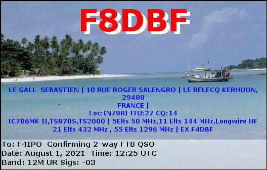 QSL de F8DBF