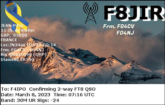 QSL de F8JIR