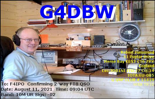 QSL de G4DBW